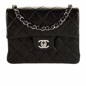 Chanel vintage mini square single flap bought from the real real.